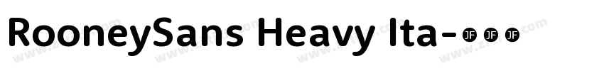 RooneySans Heavy Ita字体转换